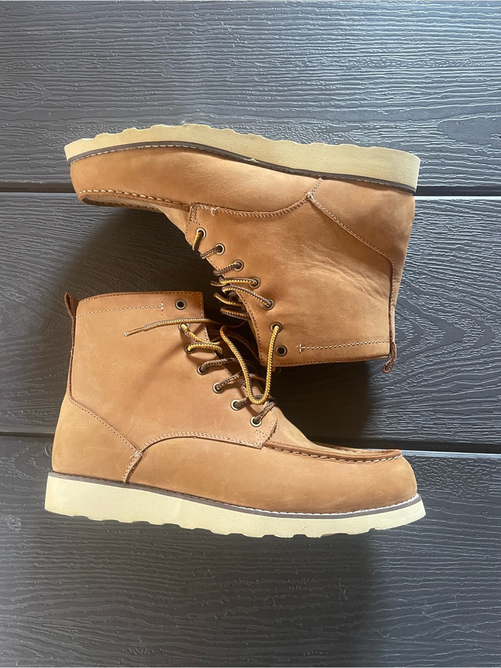 Mckinley Men's Tan Leather Boots men’s size 12 boots